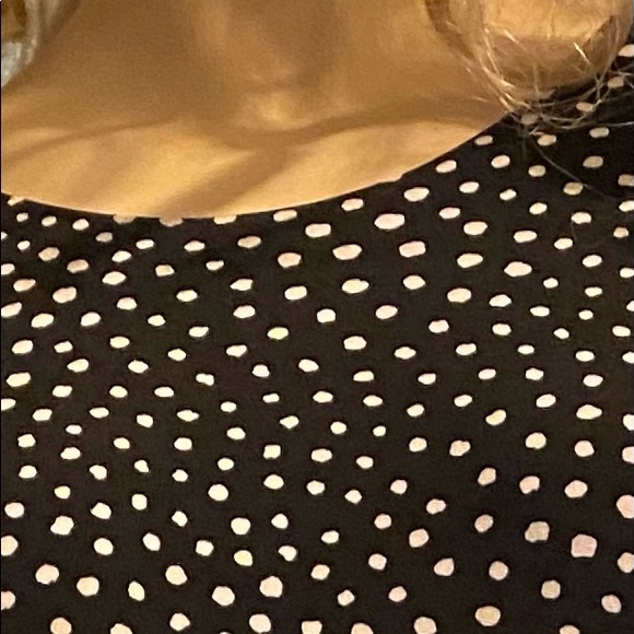 ANNE KLEIN POLKA DOT A LINE FULLY LINED SUNDRESS SZ 10 EUC - Picture 1 of 8